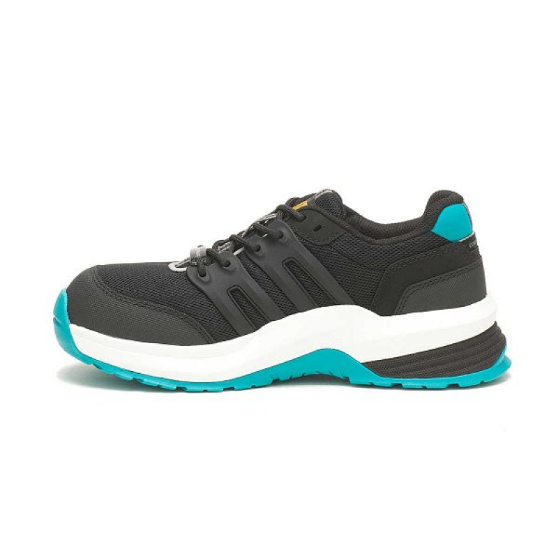 Black / Turquoise Women's Caterpillar Streamline 2.0 Composite Toe Work Shoes | 792143-DBM