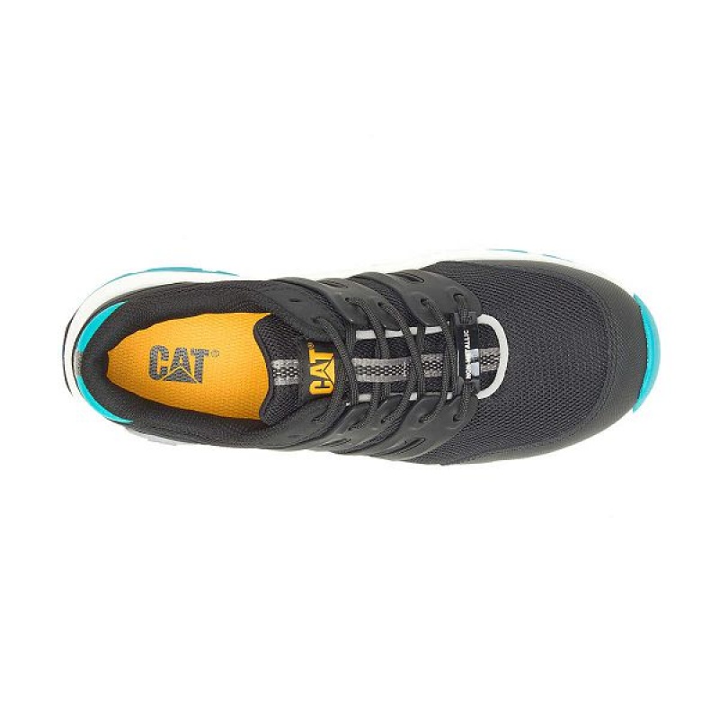 Black / Turquoise Women's Caterpillar Streamline 2.0 Composite Toe Work Shoes | 792143-DBM