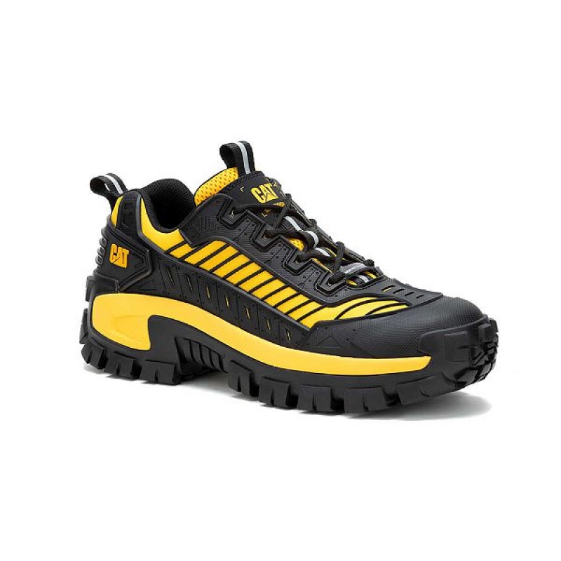 Black / Yellow Men's Caterpillar Invader Mecha Composite Toe Work Shoes | 786409-SCG