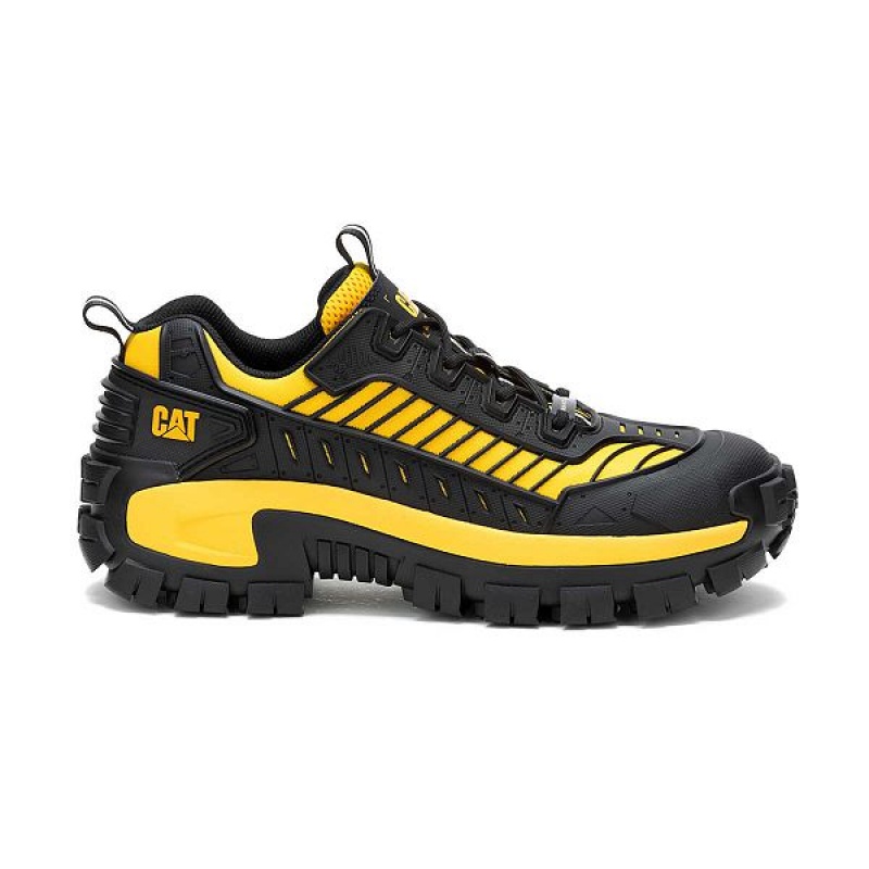 Black / Yellow Men\'s Caterpillar Invader Mecha Composite Toe Work Shoes | 786409-SCG