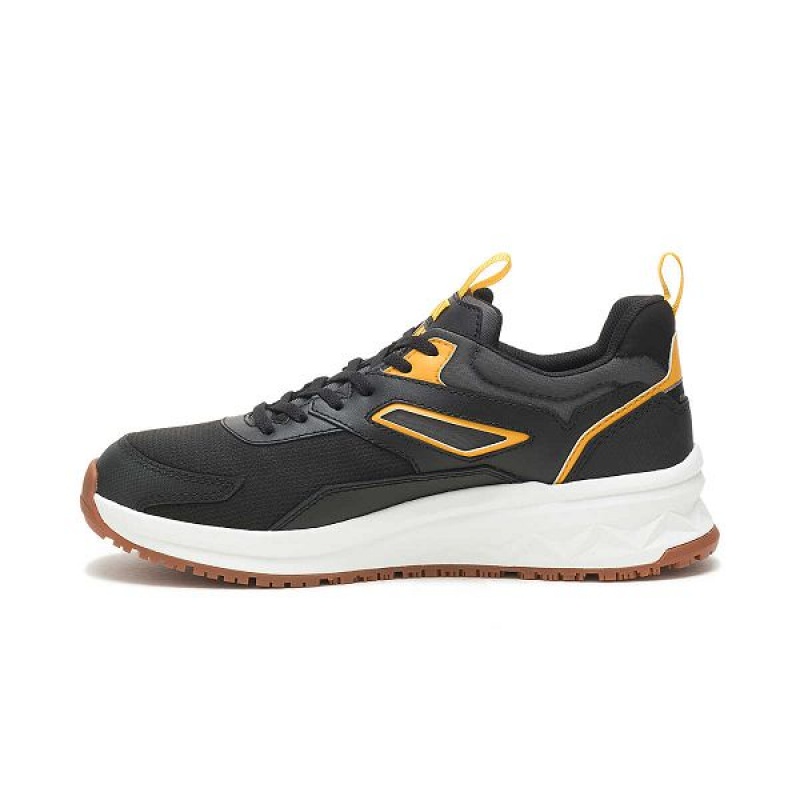 Black / Yellow Men's Caterpillar Streamline Runner Carbon Composite Toe Work Shoes | 287541-LTH