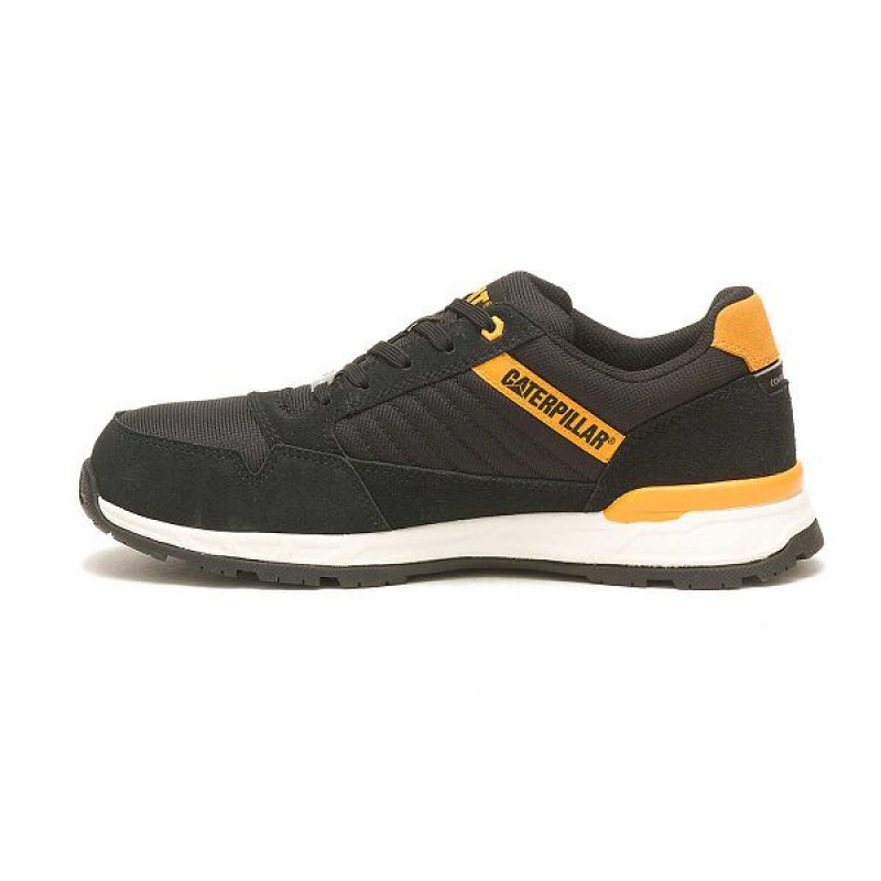 Black / Yellow Men's Caterpillar Venward Composite Toe Work Shoes | 478593-BEV