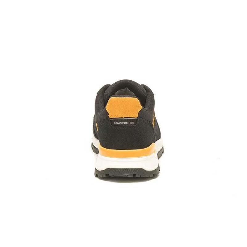 Black / Yellow Men's Caterpillar Venward Composite Toe Work Shoes | 478593-BEV