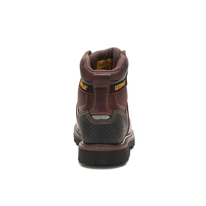 Brown Men's Caterpillar Alaska 2.0 Steel Toe Work Boots | 318275-NYK