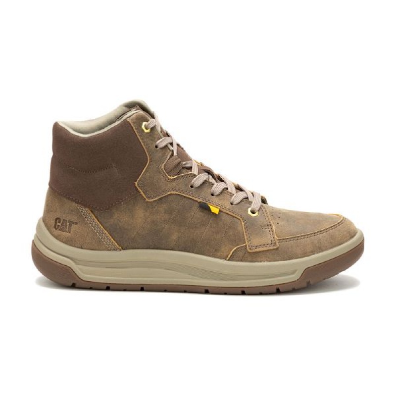 Brown Men's Caterpillar Apa Cush Mid Boots | 720935-VTO