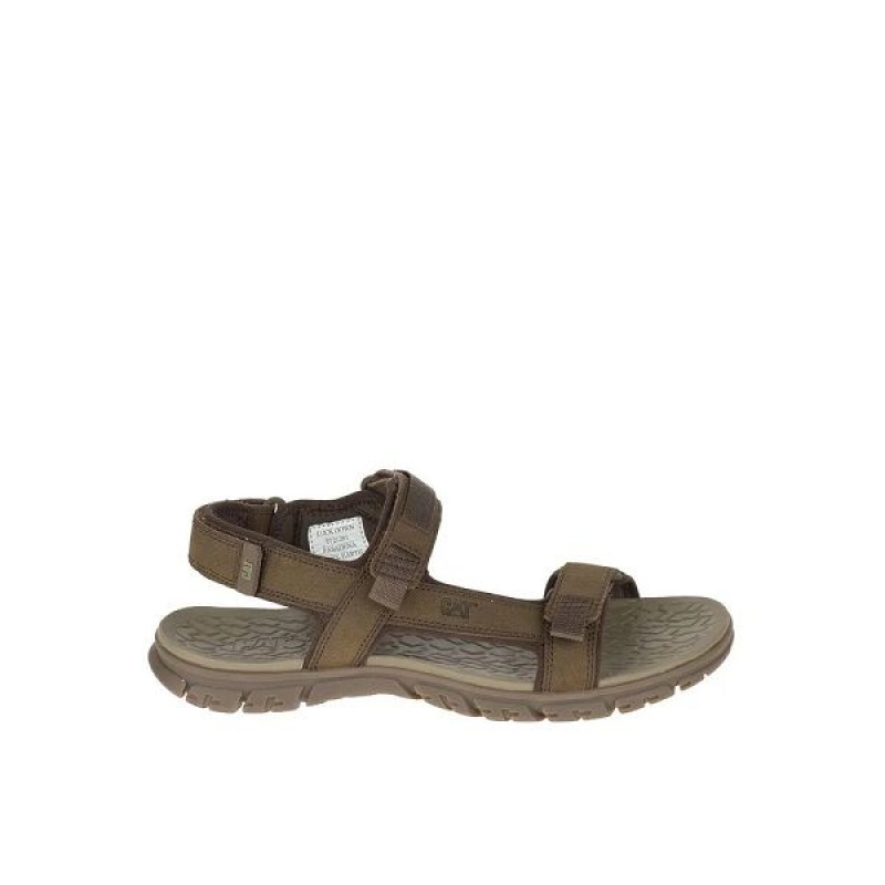 Brown Men's Caterpillar Atchison Cat Sandals | 340152-QJS