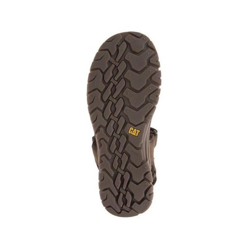 Brown Men's Caterpillar Atchison Cat Sandals | 340152-QJS