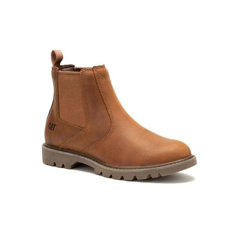 Brown Men\'s Caterpillar Bruiser Chelsea Boots | 840562-HAK