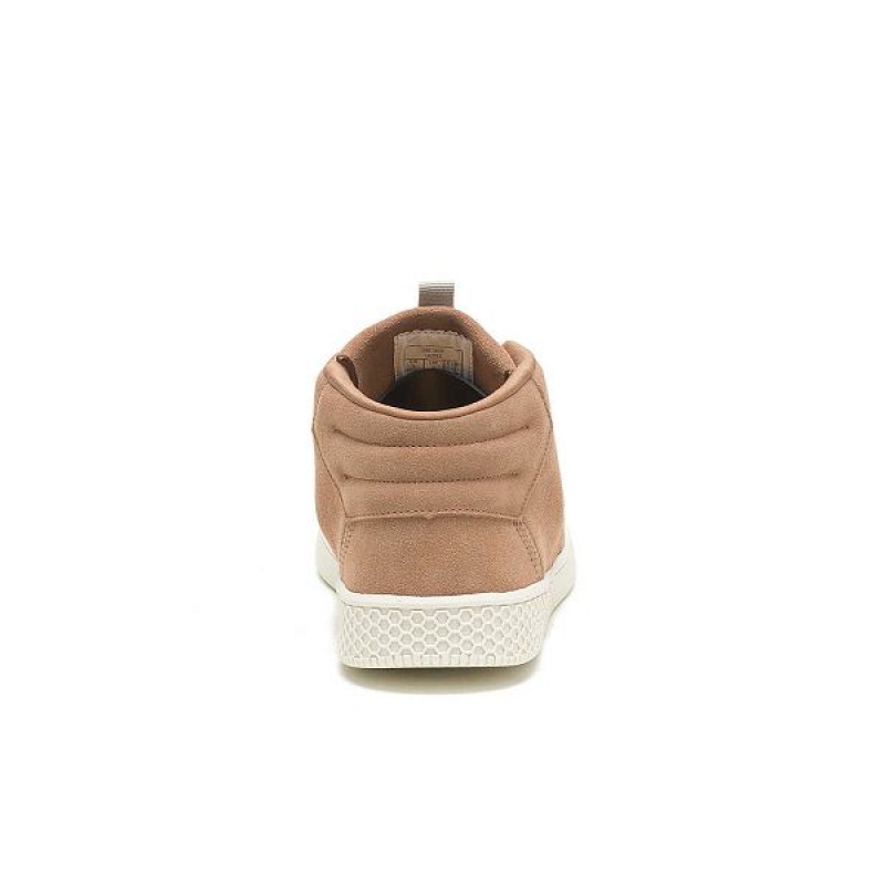 Brown Men's Caterpillar CODE Pause Mid Sneakers | 924503-HLR