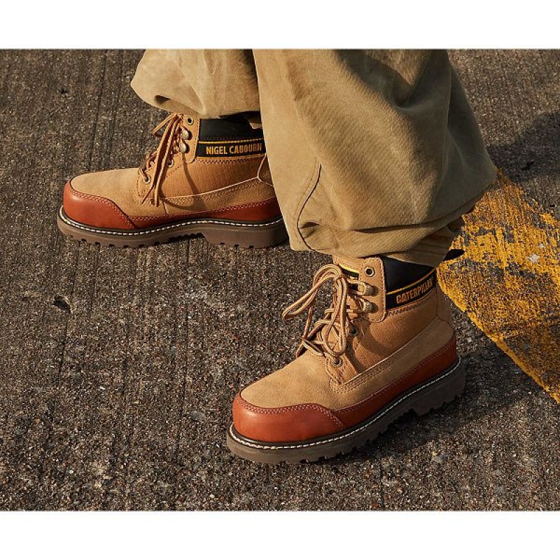 Brown Men's Caterpillar Cat Footwear x Nigel Cabourn Utah Boots | 378692-FLC