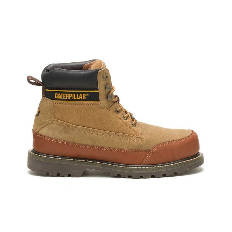 Brown Men\'s Caterpillar Cat Footwear x Nigel Cabourn Utah Boots | 378692-FLC