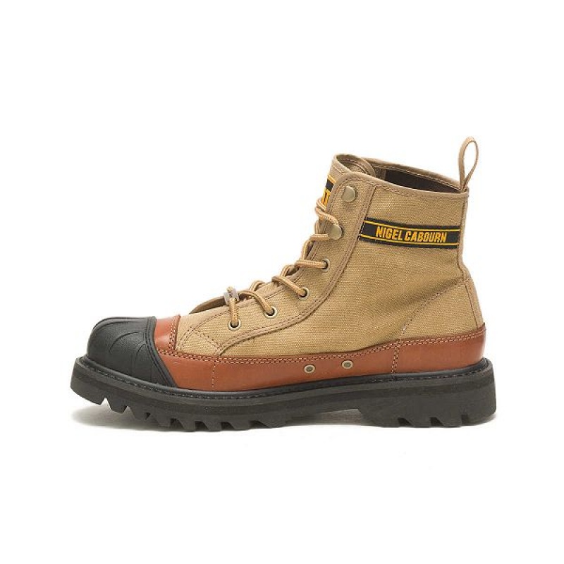 Brown Men's Caterpillar Cat Footwear x Nigel Cabourn Omaha Boots | 764583-MEB