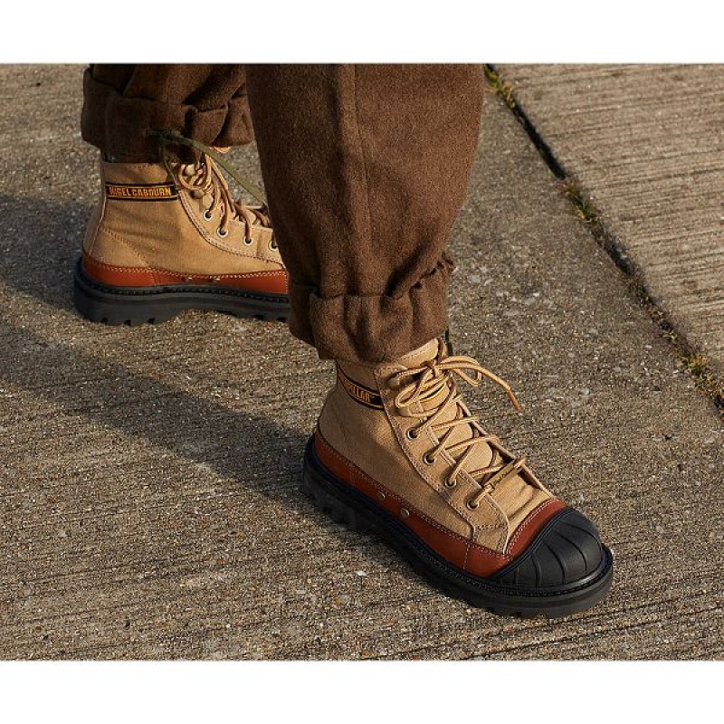 Brown Men's Caterpillar Cat Footwear x Nigel Cabourn Omaha Boots | 764583-MEB