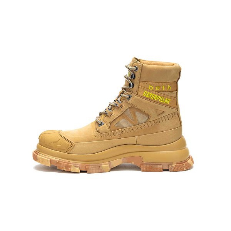 Brown Men's Caterpillar Cat Footwear x both GAO Pioneer Boots | 542807-TNY