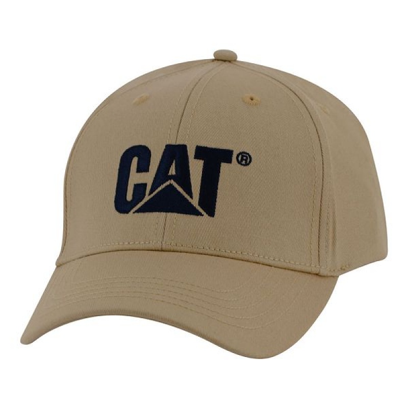 Brown Men\'s Caterpillar Classic Logo Hats | 356402-LZF