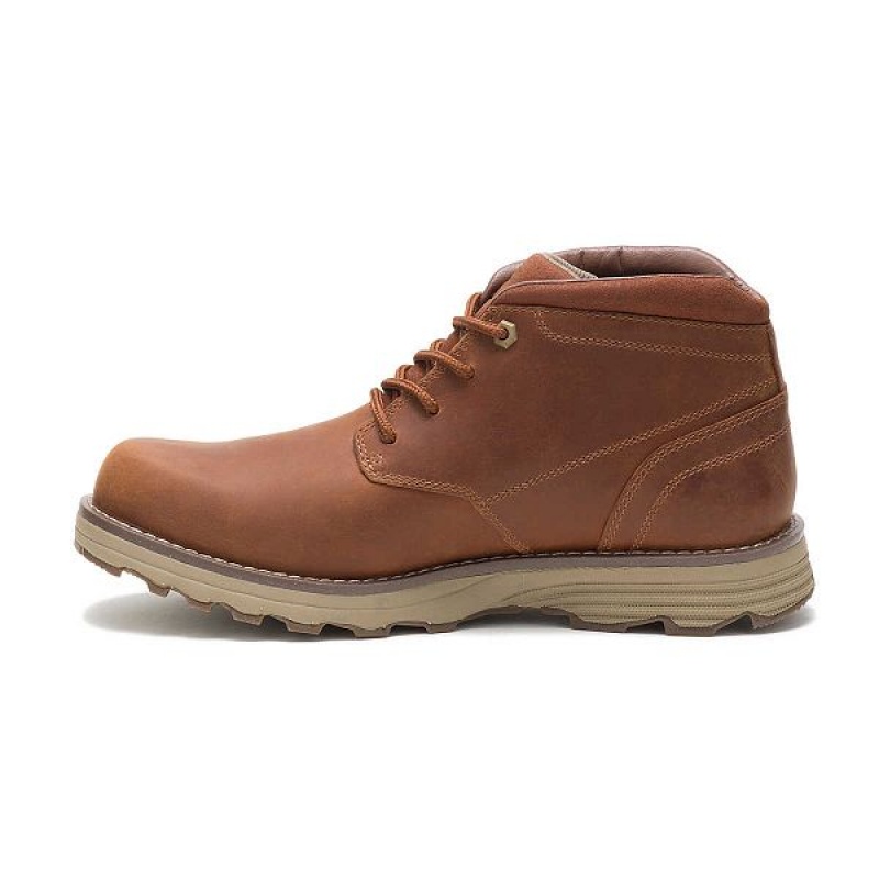 Brown Men's Caterpillar Elude Waterproof Boots | 057329-LOT