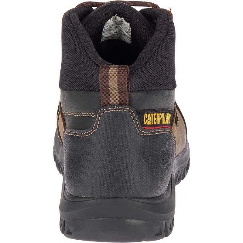 Brown Men's Caterpillar Framework S3 WR HRO SRA Steel Toe Work Boots | 971643-EUW