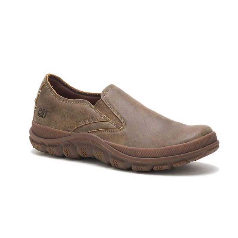 Brown Men's Caterpillar Fused Slip On | 489126-BKX