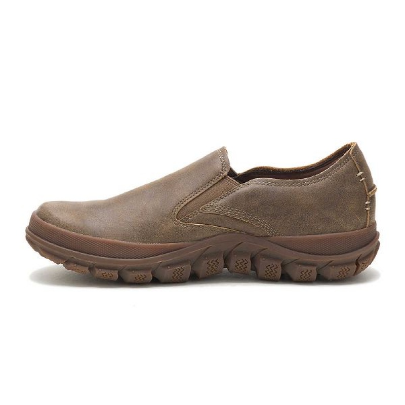 Brown Men's Caterpillar Fused Slip On | 489126-BKX