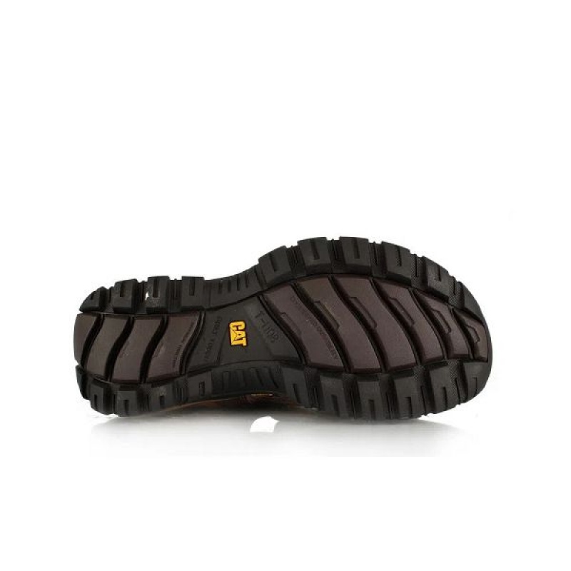 Brown Men's Caterpillar Giles Sandals | 498073-GCF