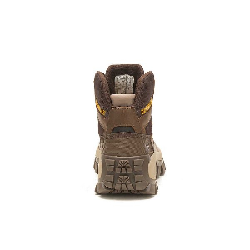 Brown Men's Caterpillar Invader Hiker Waterproof Work Boots | 782054-EGP