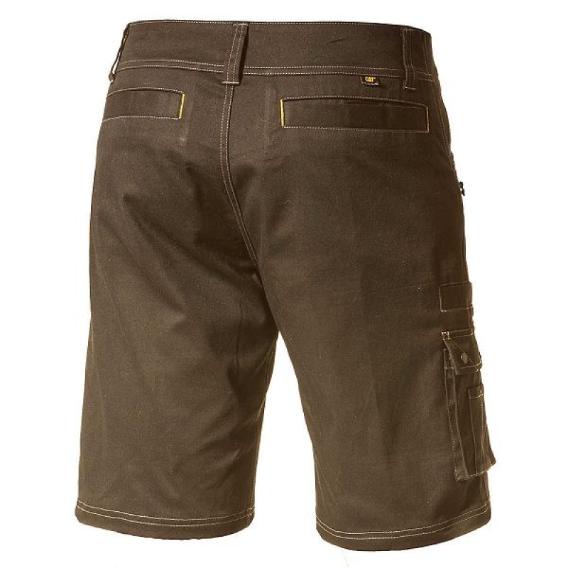 Brown Men's Caterpillar Operator Flex Shorts | 836059-ACX