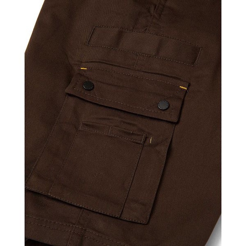 Brown Men's Caterpillar Operator Flex Shorts | 836059-ACX