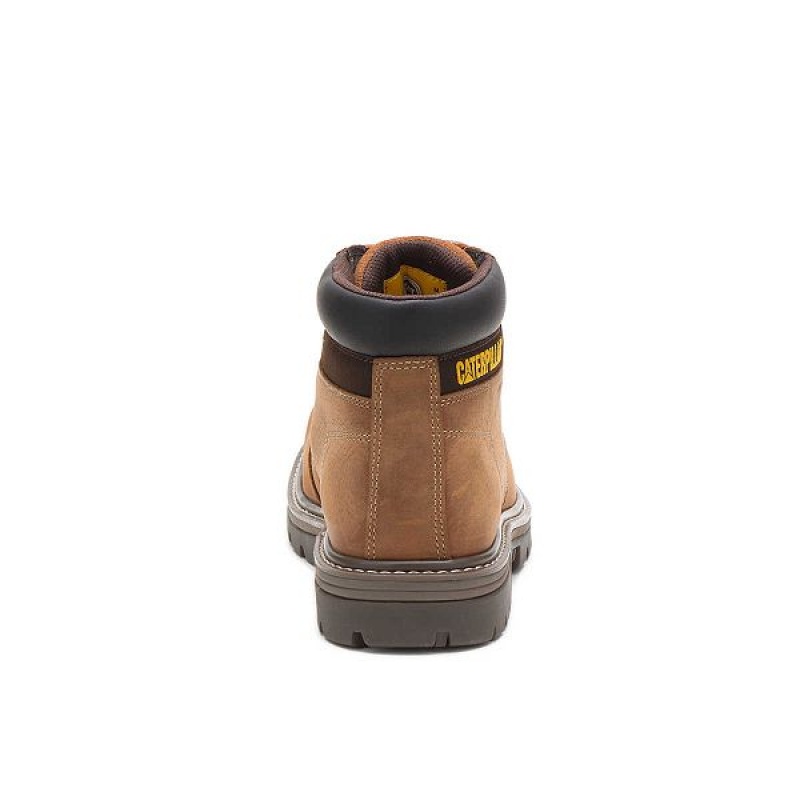 Brown Men's Caterpillar Outbase Waterproof Work Boots | 216340-XYR