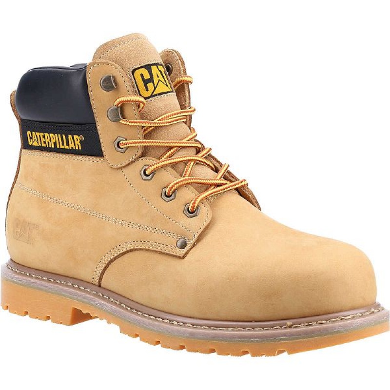 Brown Men's Caterpillar Powerplant ST HRO SRA Work Boots | 769208-YEK