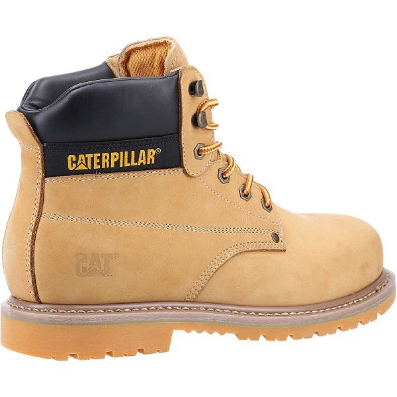 Brown Men's Caterpillar Powerplant ST HRO SRA Work Boots | 769208-YEK