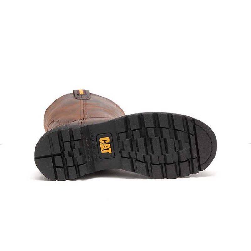 Brown Men's Caterpillar Revolver Work Boots | 951846-ZWF