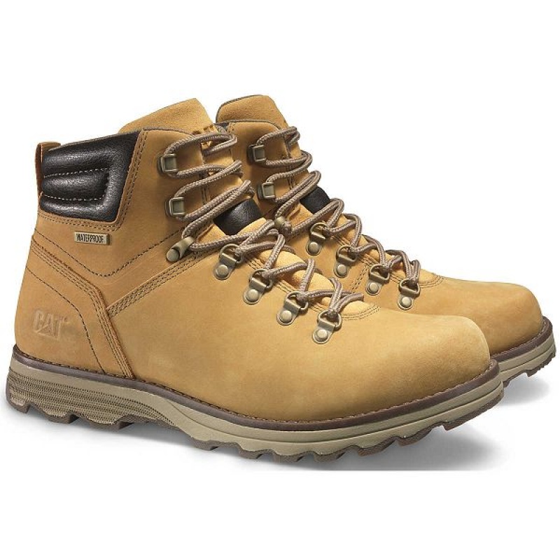 Brown Men's Caterpillar Sire Waterproof Boots | 953678-KOR