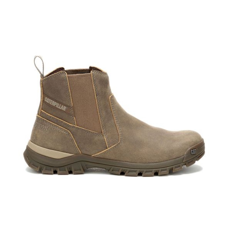 Brown Men's Caterpillar Threshold Chelsea Boots | 947652-PVB