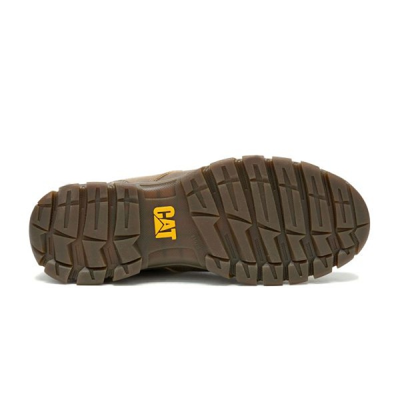 Brown Men's Caterpillar Threshold Lace Low Casual Shoes | 091528-FDZ