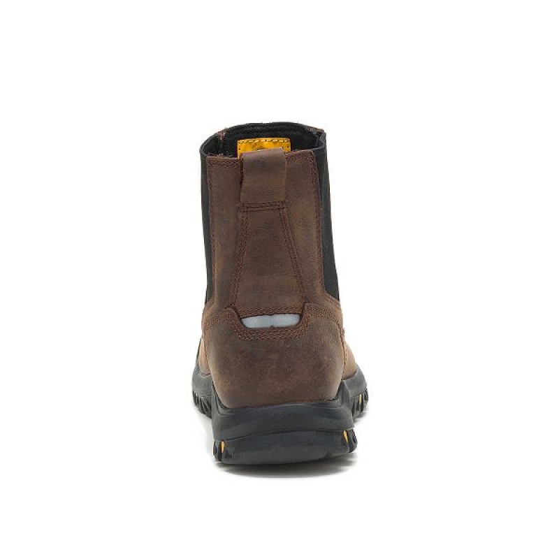 Brown Men's Caterpillar Wheelbase Work Boots | 394825-CFA