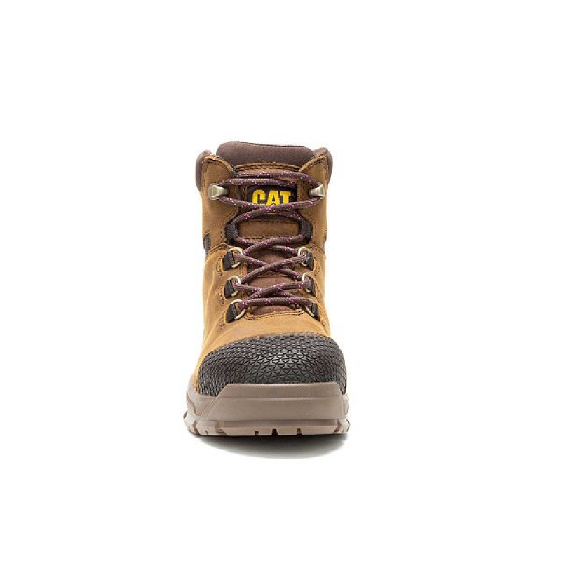 Brown Women's Caterpillar Accomplice X Waterproof Steel Toe Work Boots | 704165-ETF