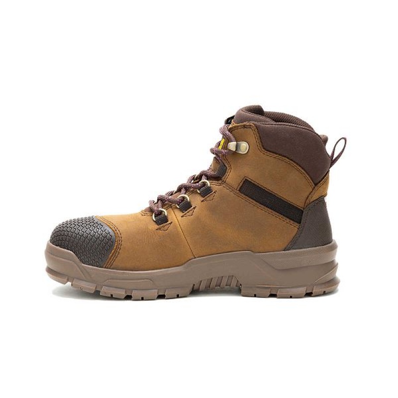 Brown Women's Caterpillar Accomplice X Waterproof Steel Toe Work Boots | 704165-ETF