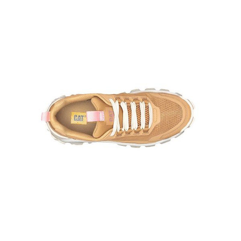 Brown Women's Caterpillar Intruder Lightning Mesh Sneakers | 208649-HAM