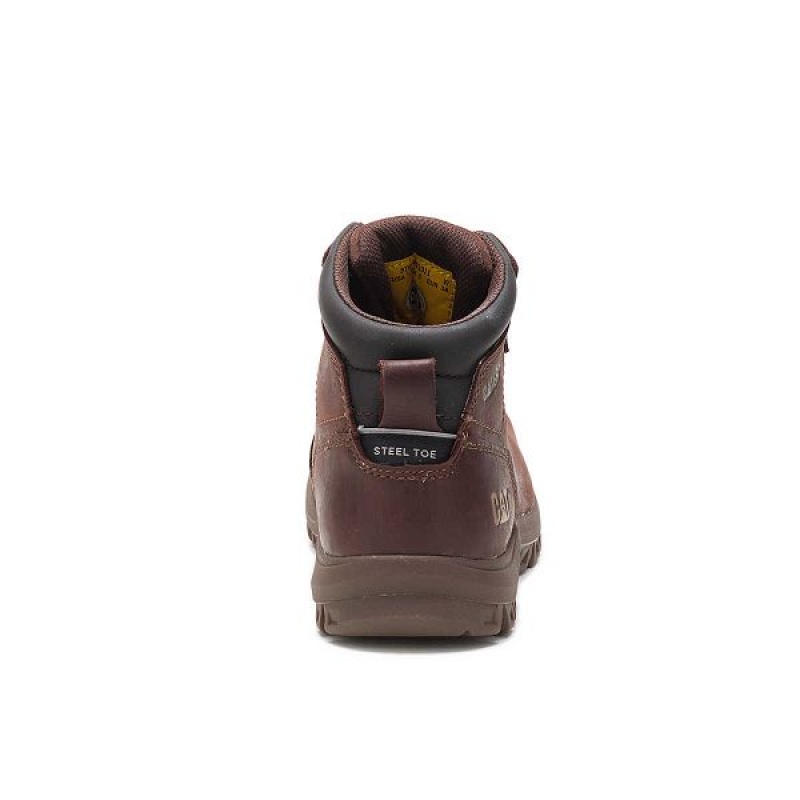 Brown Women's Caterpillar Mae Steel Toe Waterproof Work Boots | 736591-GSO