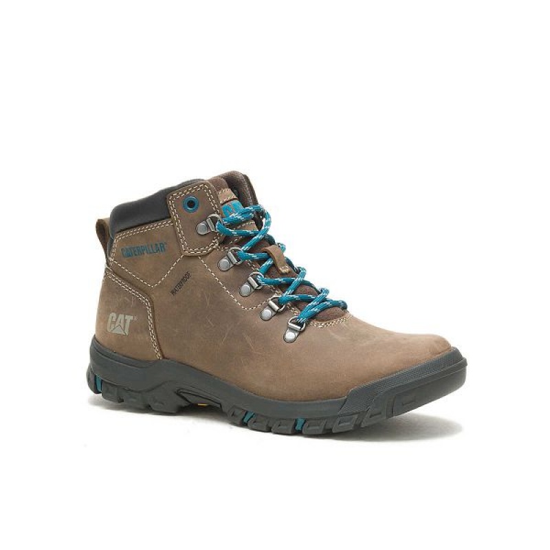 Brown Women's Caterpillar Mae Waterproof Work Boots | 297035-NEV