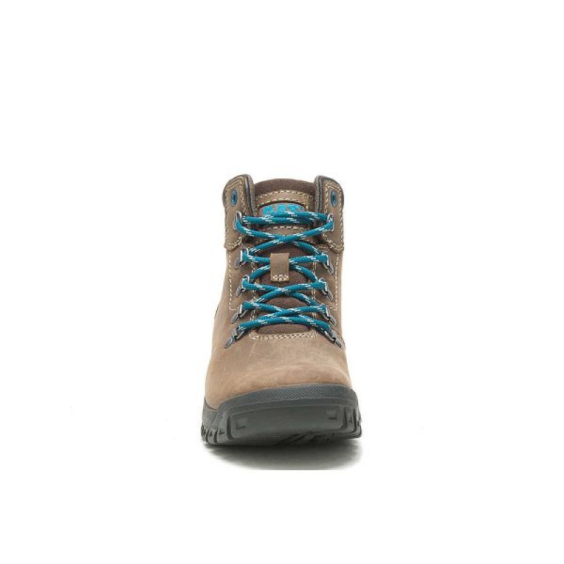 Brown Women's Caterpillar Mae Waterproof Work Boots | 297035-NEV