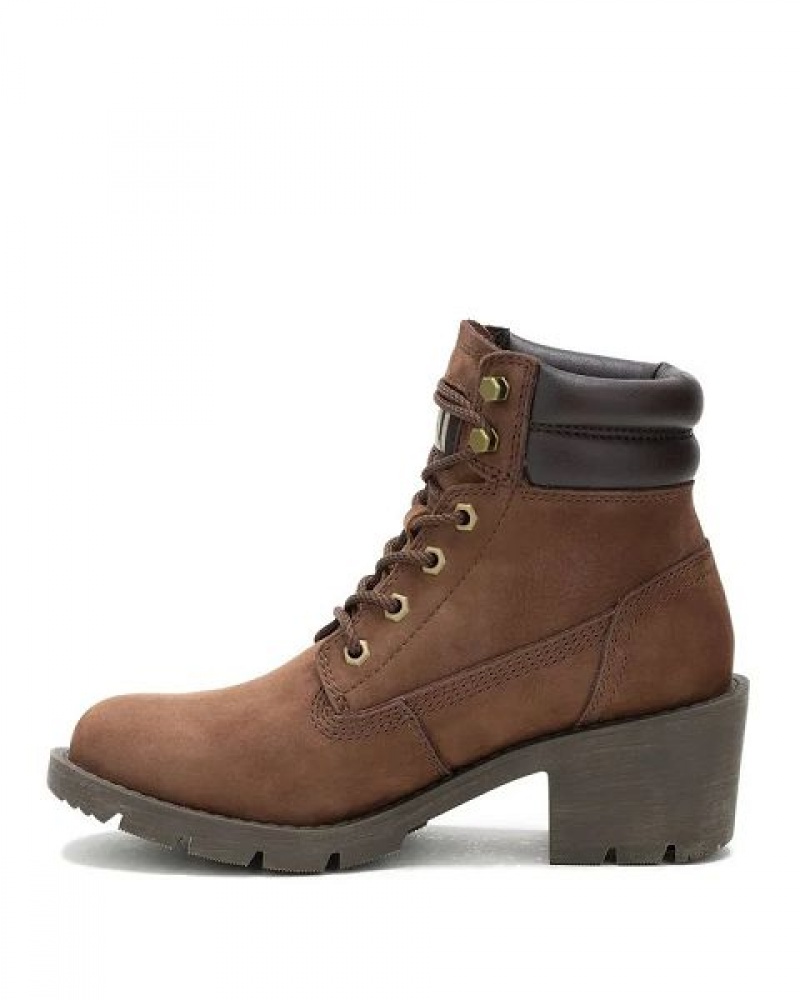 Brown Women's Caterpillar Rewrite Boots | 689045-FNS