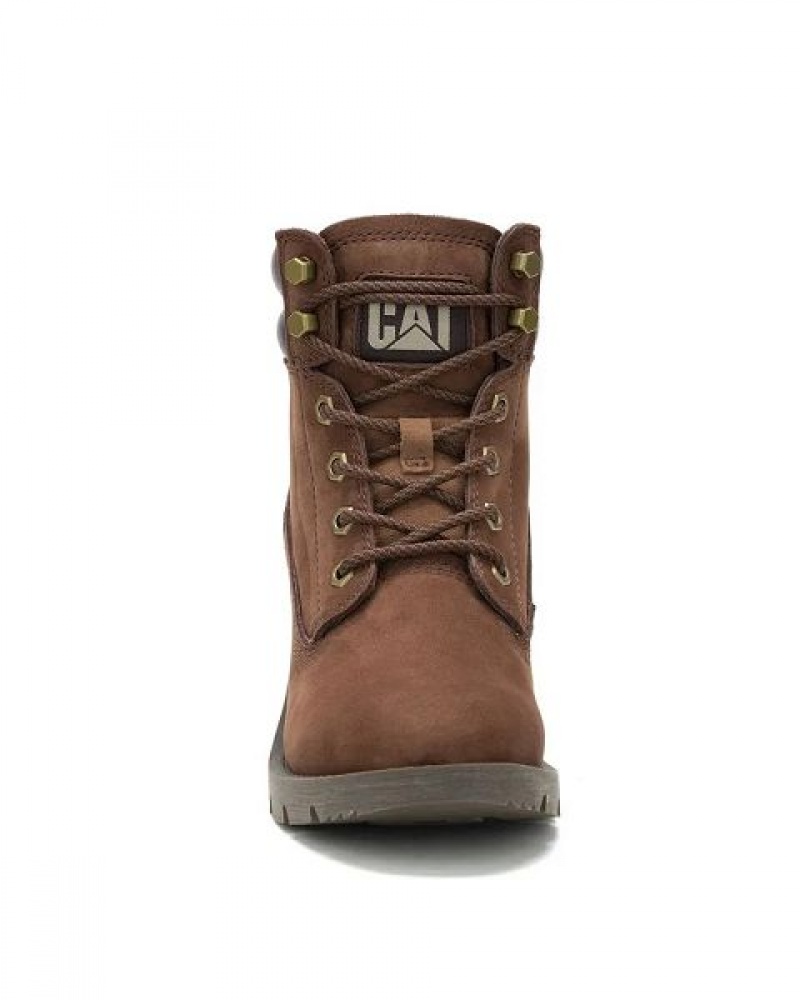 Brown Women's Caterpillar Rewrite Boots | 689045-FNS