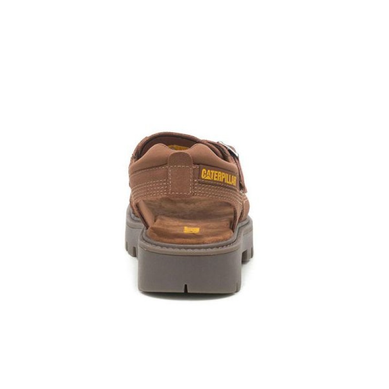 Brown Women's Caterpillar Rigor Sandals | 692537-TWJ