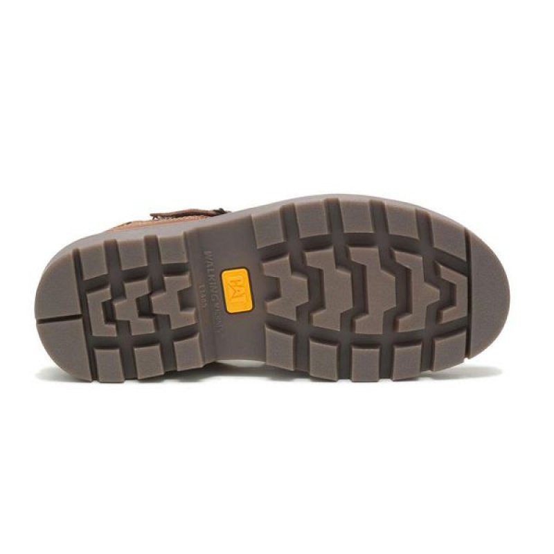 Brown Women's Caterpillar Rigor Sandals | 692537-TWJ