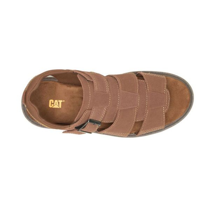 Brown Women's Caterpillar Rigor Sandals | 692537-TWJ