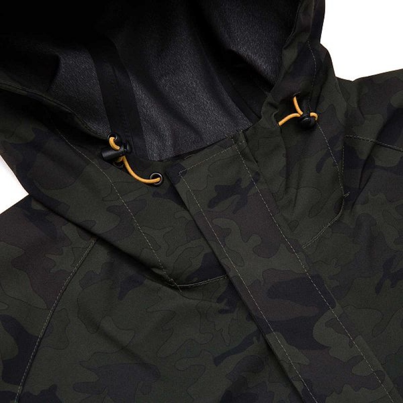 Camo Men's Caterpillar Essential Rain Jackets | 139620-VYE