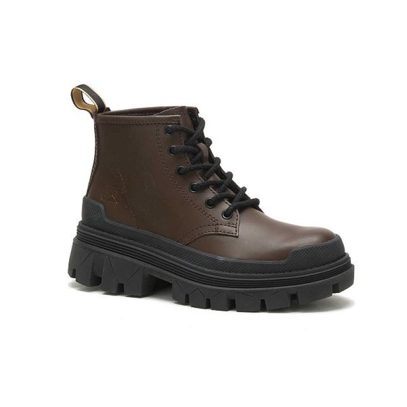 Chocolate / Brown Women's Caterpillar Hardwear Mid Boots | 539872-YRJ