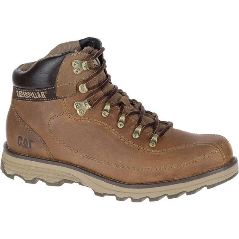 Dark / Beige Men\'s Caterpillar Highbury Boots | 201468-RFI