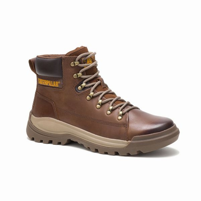 Dark / Brown Men's Caterpillar Brawn Boots | 163508-IKC